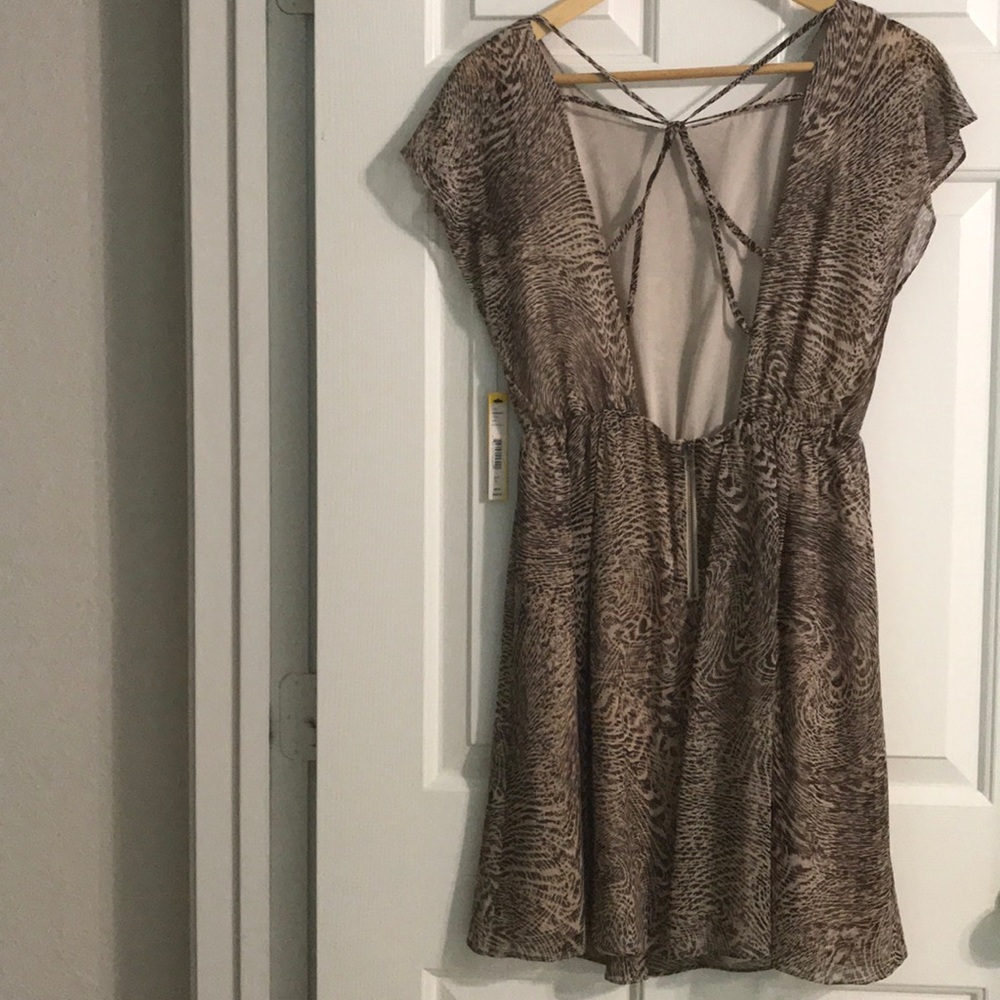 NEW Alice Olivia Silk Brown Dress